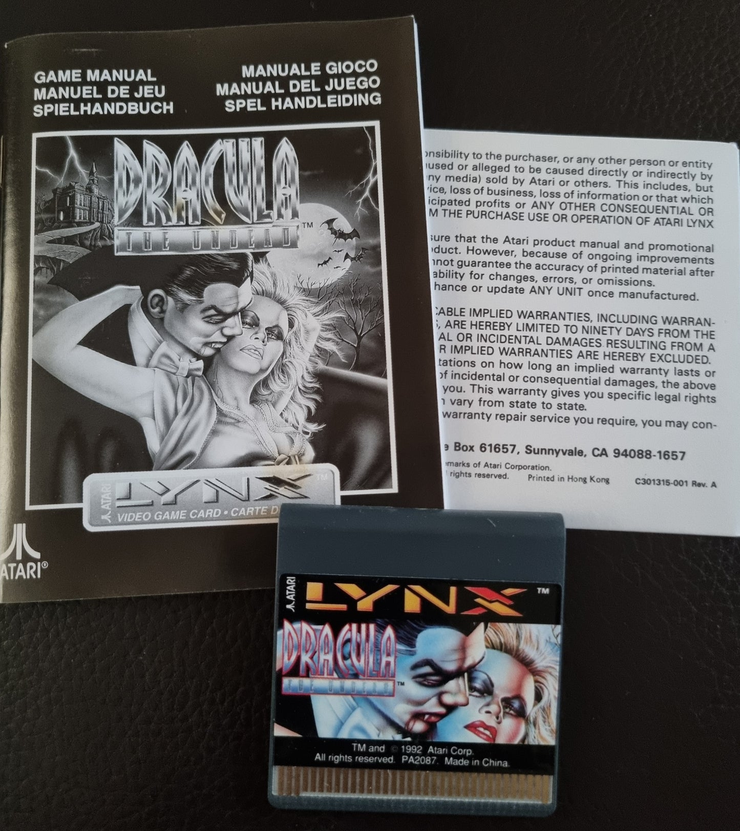 Atari Lynx Dracula The Undead boxed complete