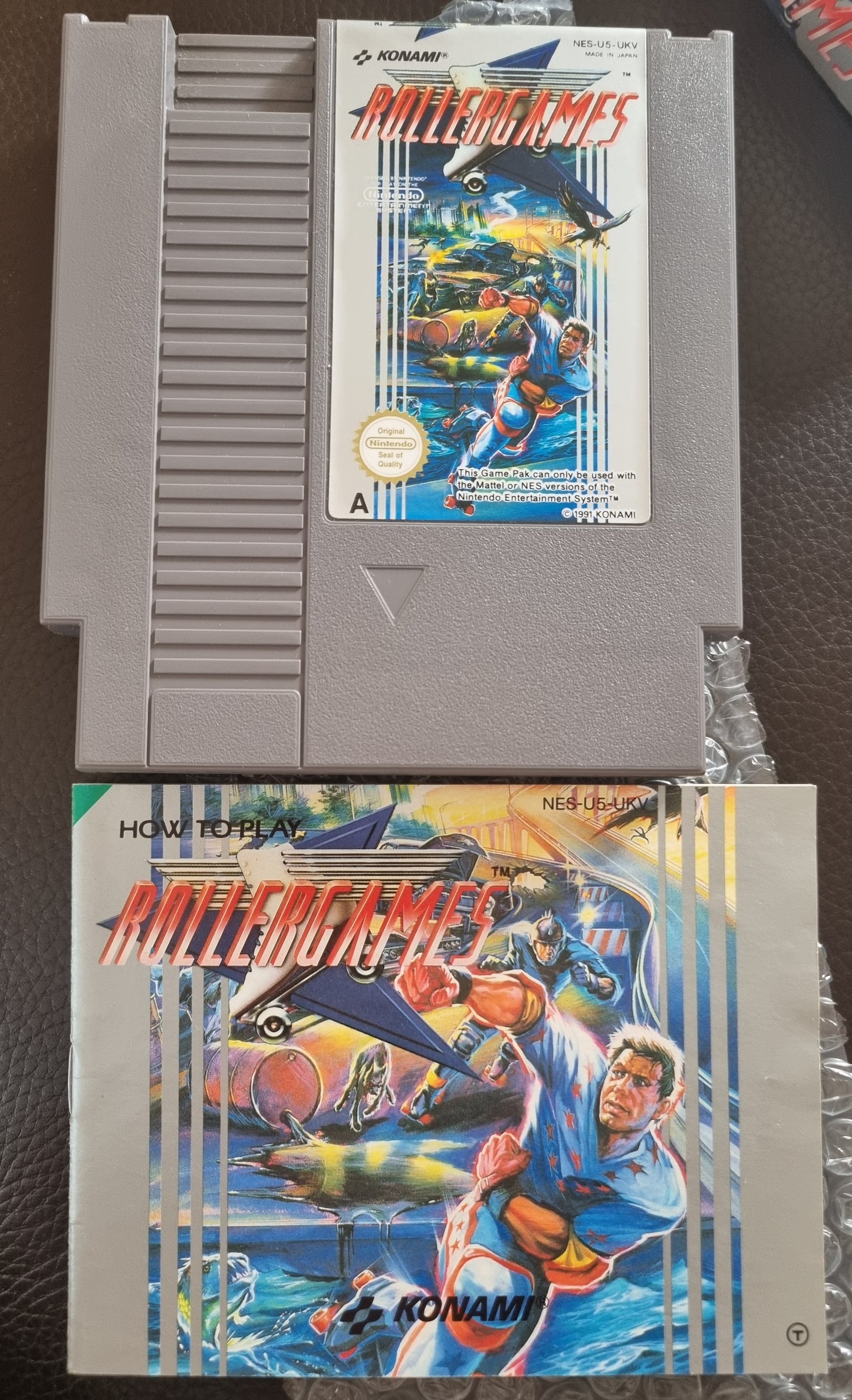NES Rollergames boxed with manual