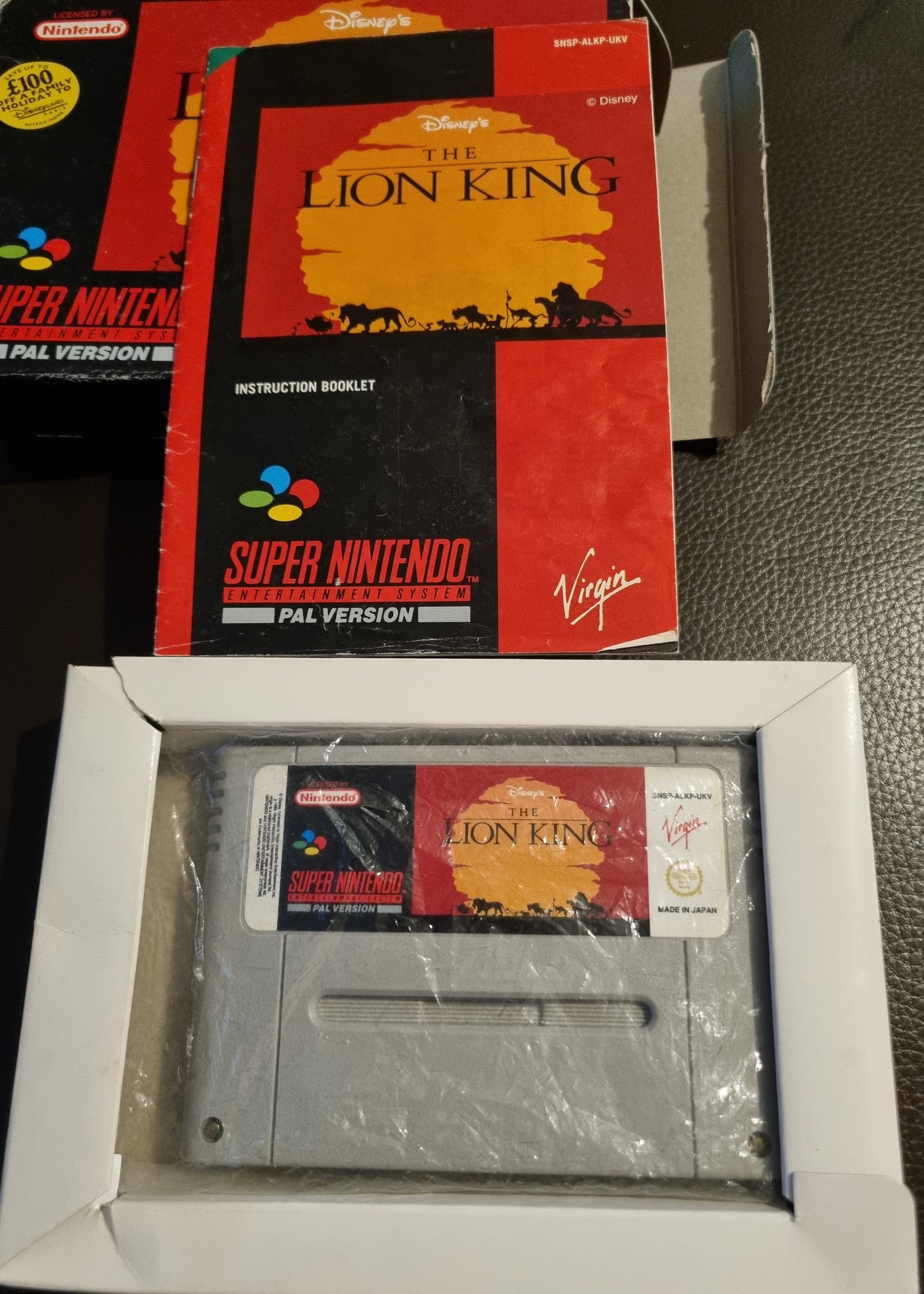 SNES The Lion King Boxed with Manual