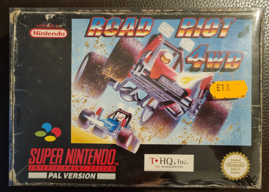 SNES Road Riot 4WD Boxed with Manual