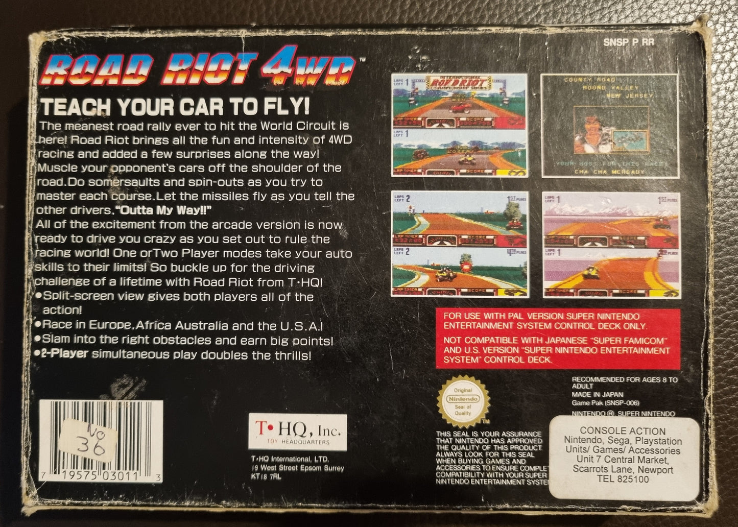 SNES Road Riot 4WD Boxed with Manual