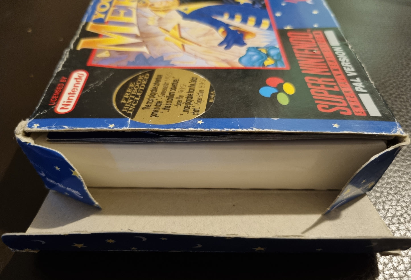 SNES Young Merlin boxed with manual