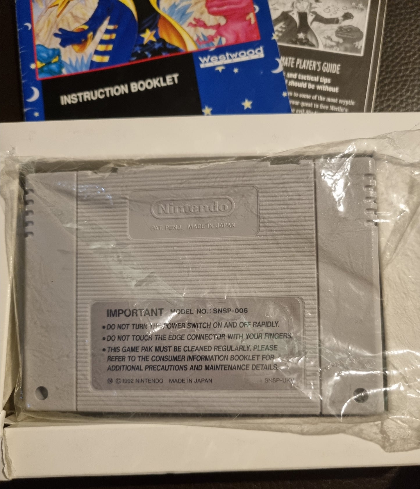 SNES Young Merlin boxed with manual
