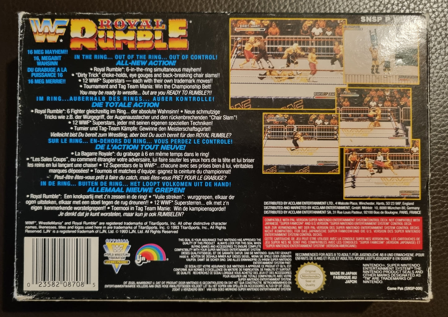 SNES WWF Royal Rumble boxed with manual