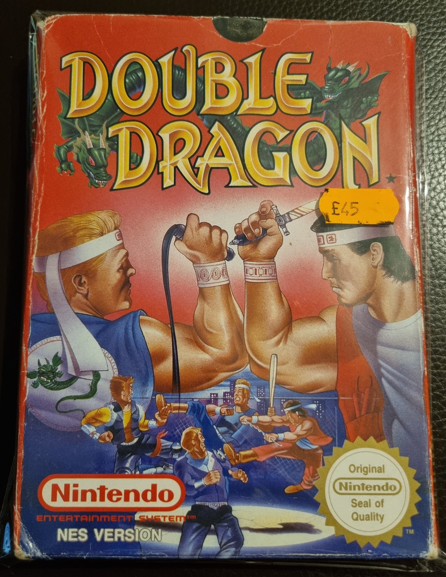NES Double Dragon boxed with manual (no poly block)