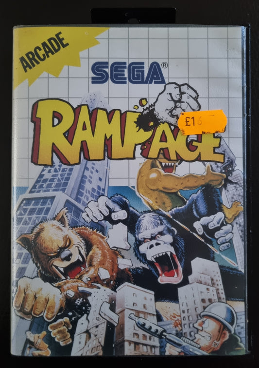 Sega Master System Rampage boxed without manual