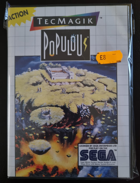 Sega Master System Populous boxed with manual