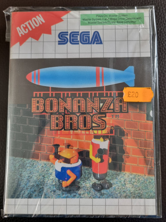 Sega Master System Bonanza Bros boxed with manual