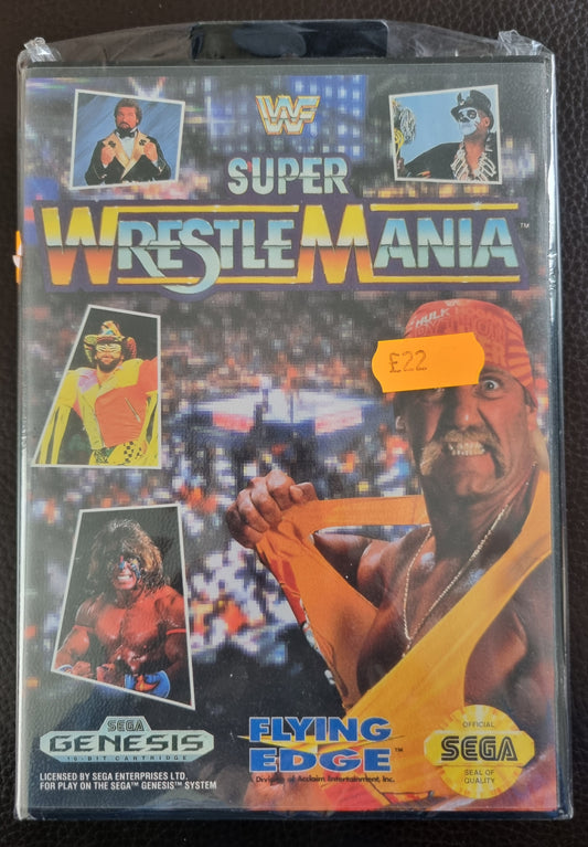 Sega Genesis WWF Super WrestleMania boxed with manual