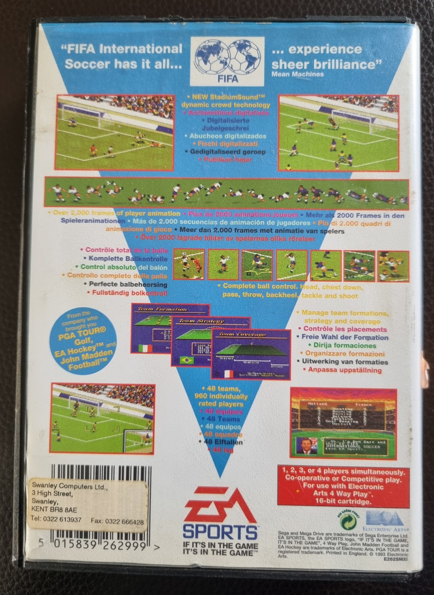 Sega Mega Drive Fifa International Soccer boxed with manual