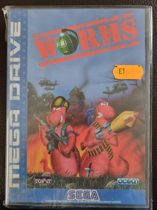 Sega Mega Drive Worms boxed with manual