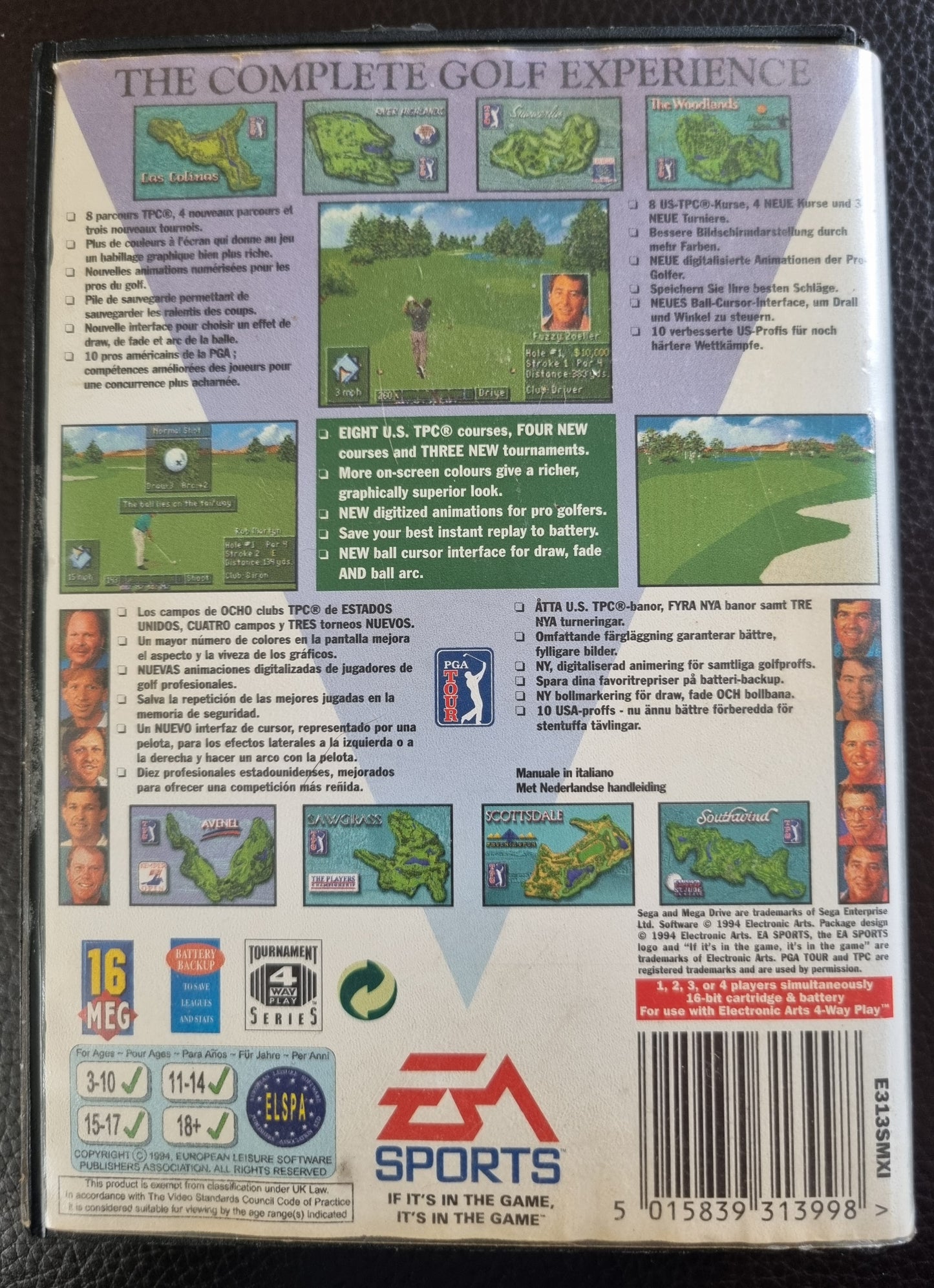 Sega Mega Drive PGA Tour Golf III boxed no manual