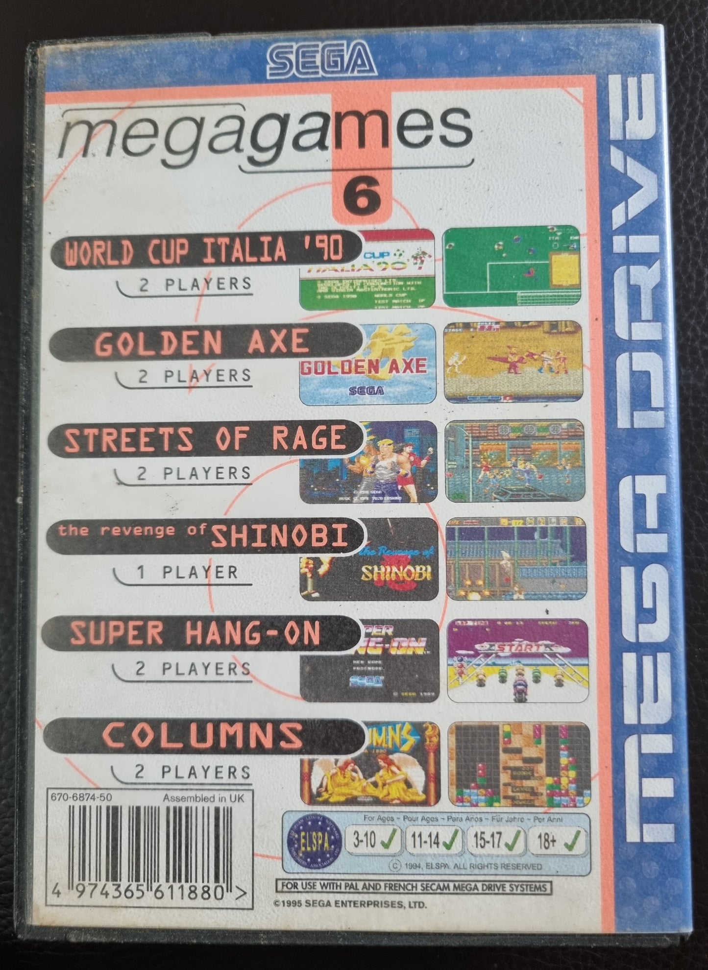Sega Mega Drive Megagames 6 boxed with manual