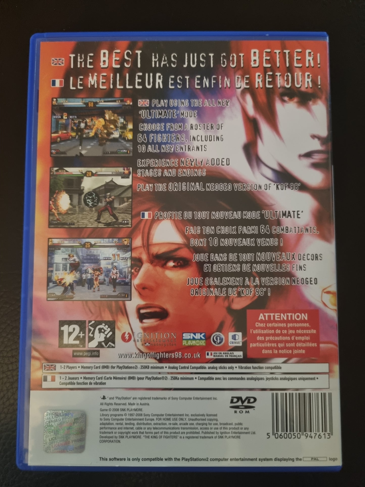 PS2 The King of Fighters 98 boxed with manual