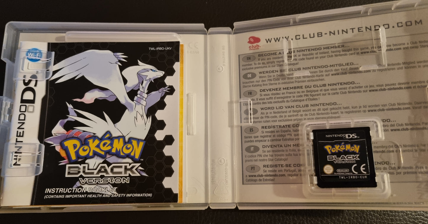 Nintendo DS Pokemon Black Version boxed with manual