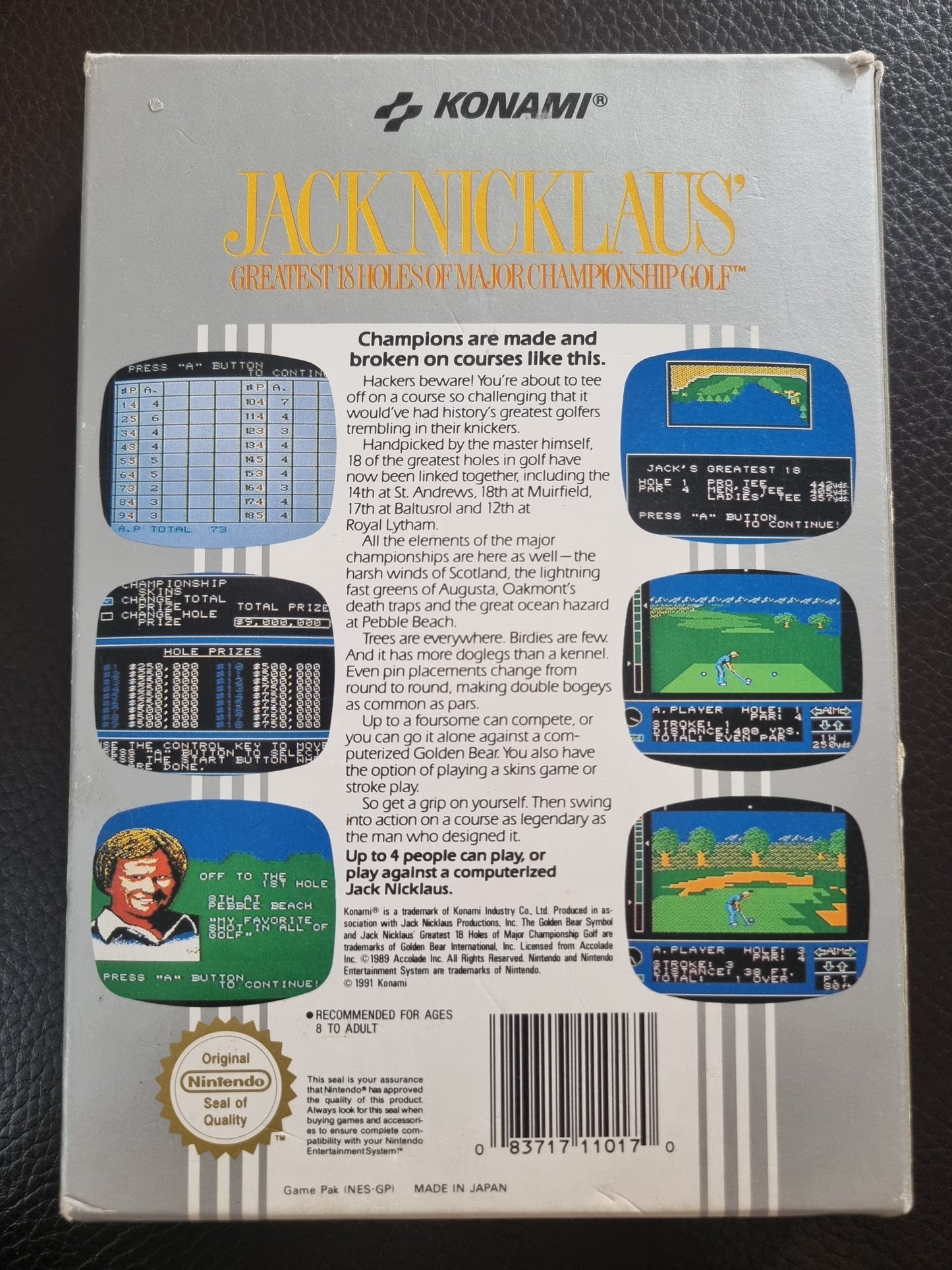 NES Jack Nicklaus Golf boxed with manual