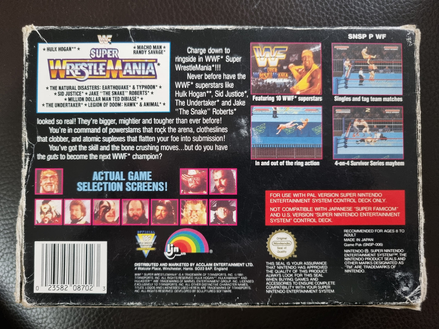 SNES WWF Super Wrestlemania boxed with manual