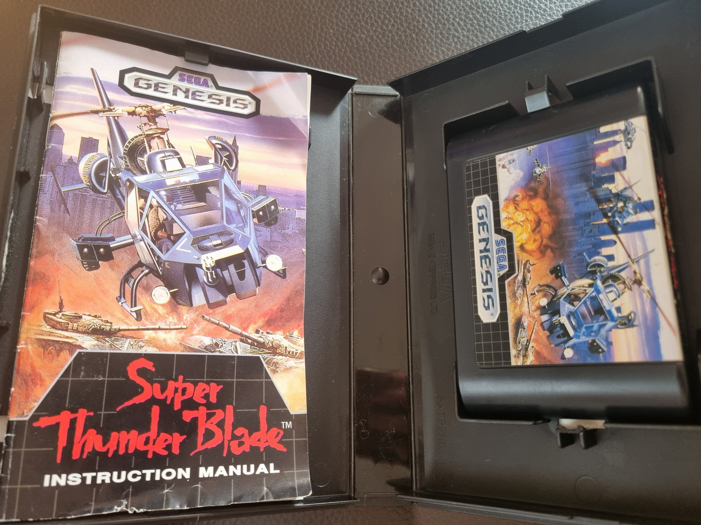 Sega Genesis Super Thunder Blade boxes with manual