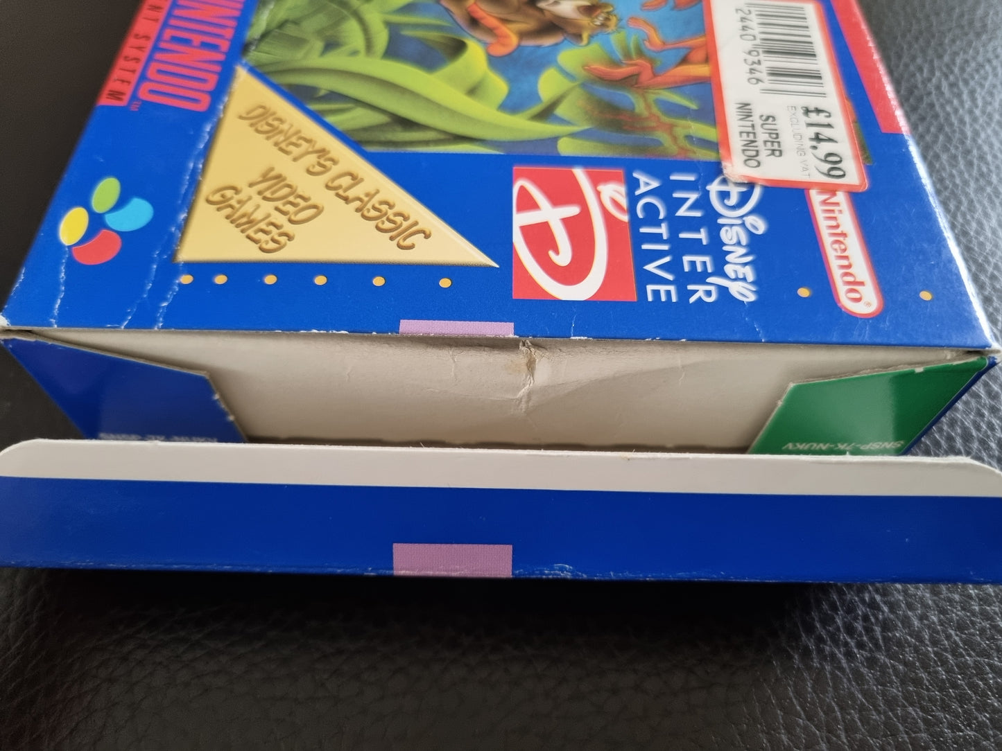 SNES The Jungle Book boxed with manual - rare blue box edition