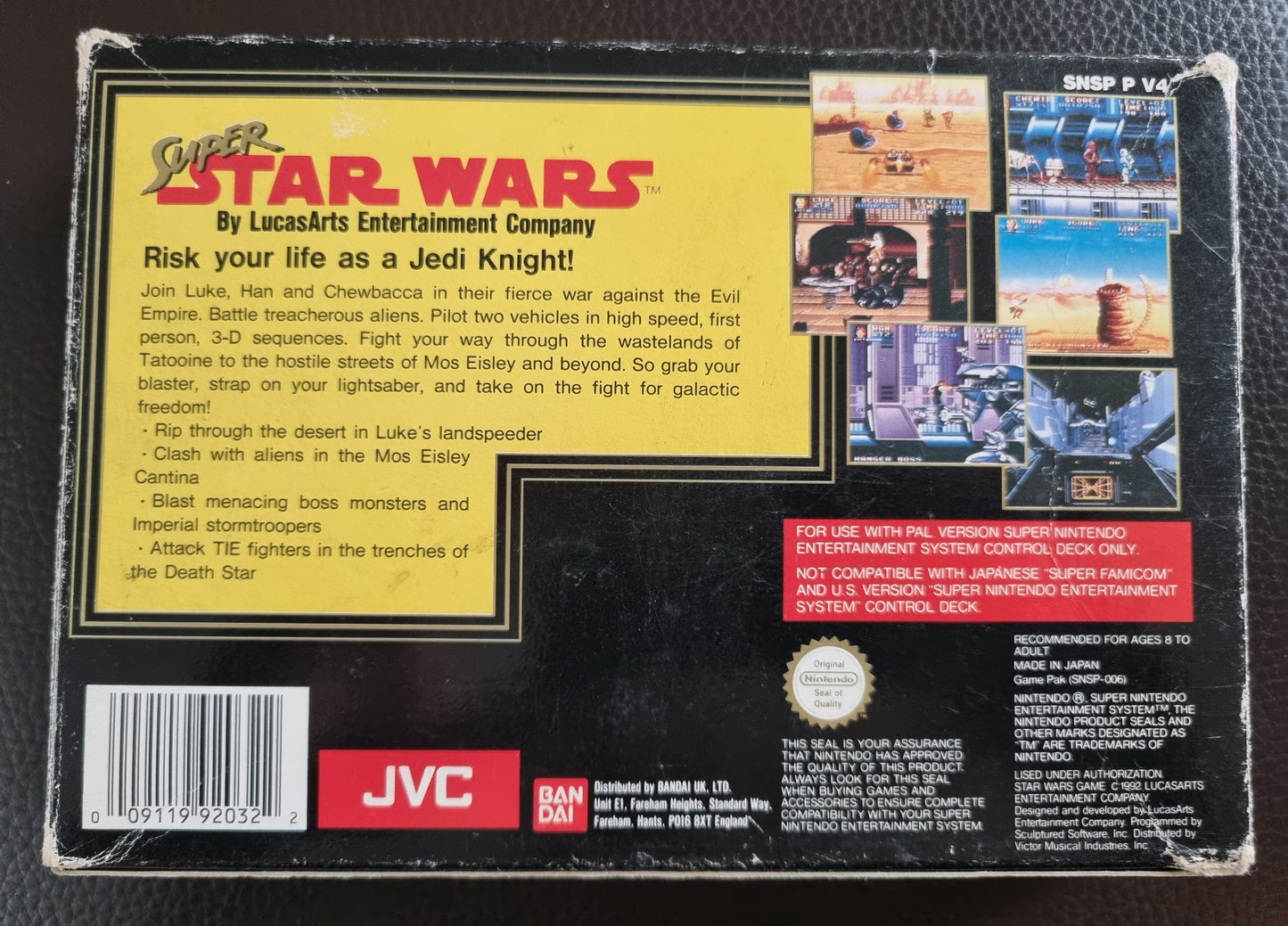SNES Super Star Wars boxed with manual - PAL