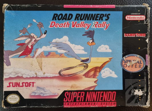 SNES Road Runner's Death Valley Rally boxed with manual NTSC