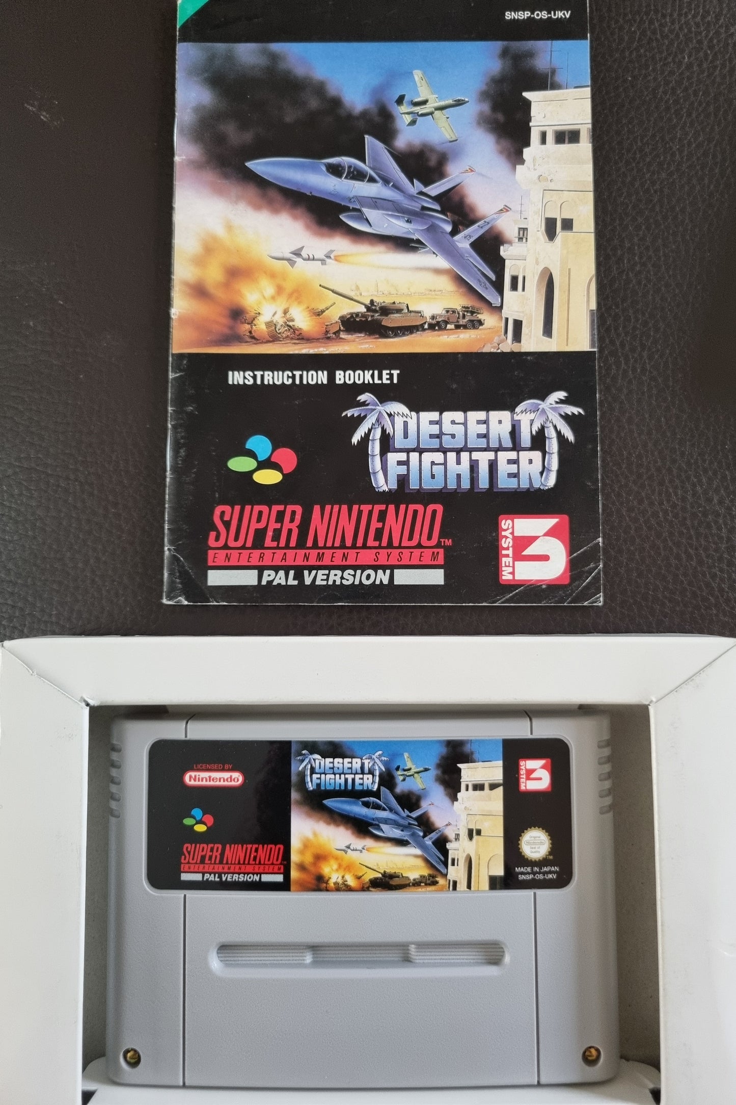 SNES Desert Fighter boxed with manual