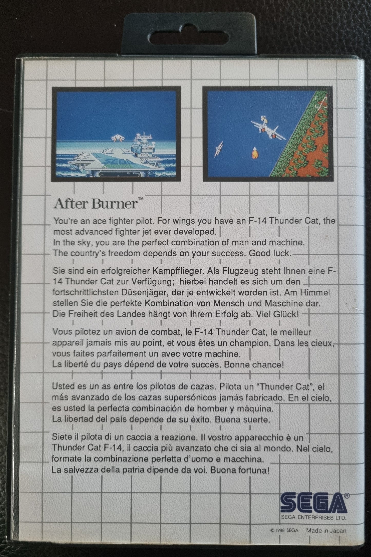 Sega Master System After Burner boxed with manual