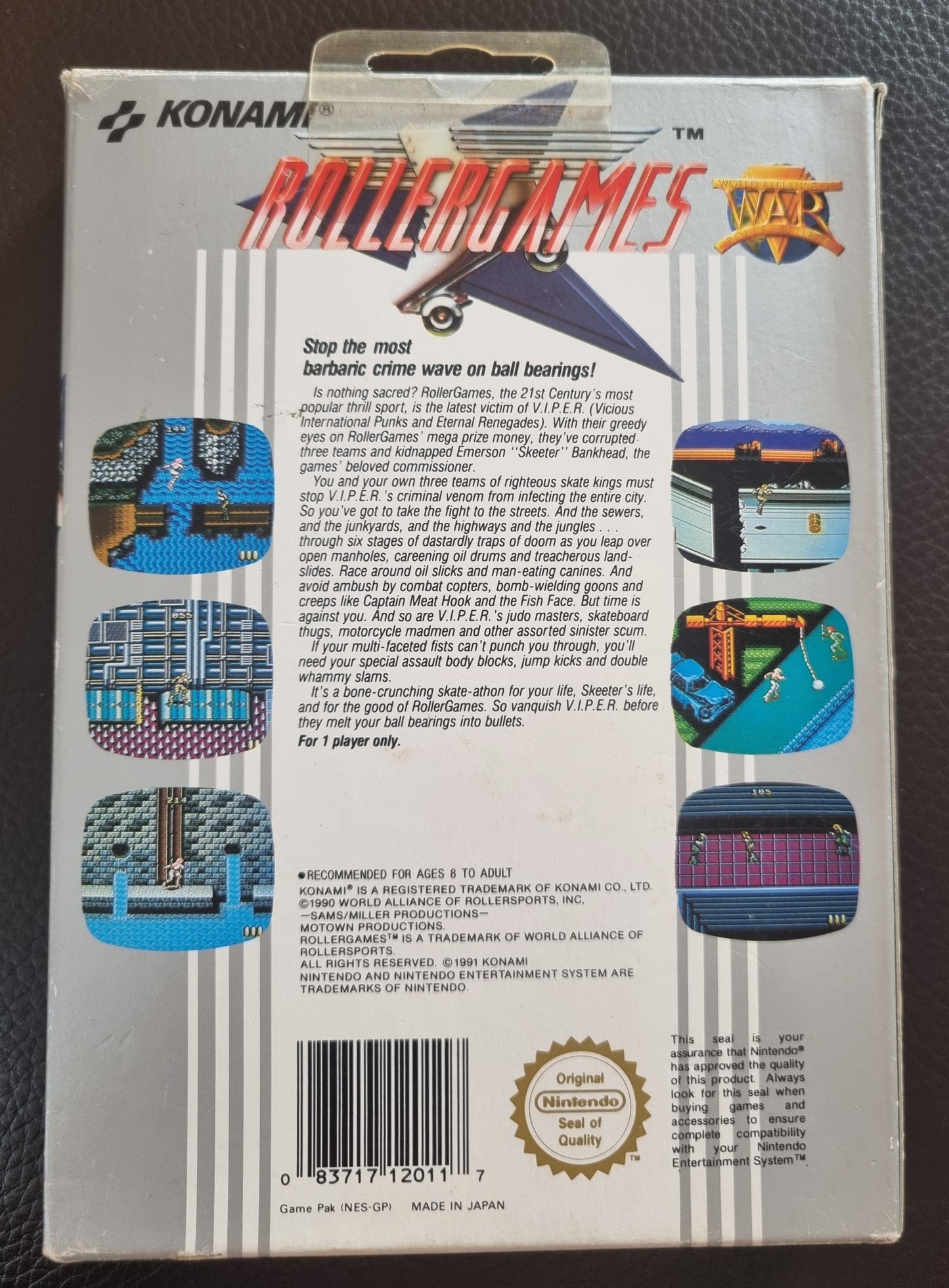 NES Rollergames boxed with manual
