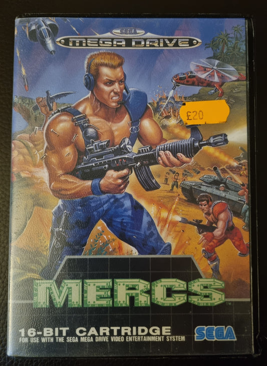 Sega Mega Drive Mercs boxed with manual