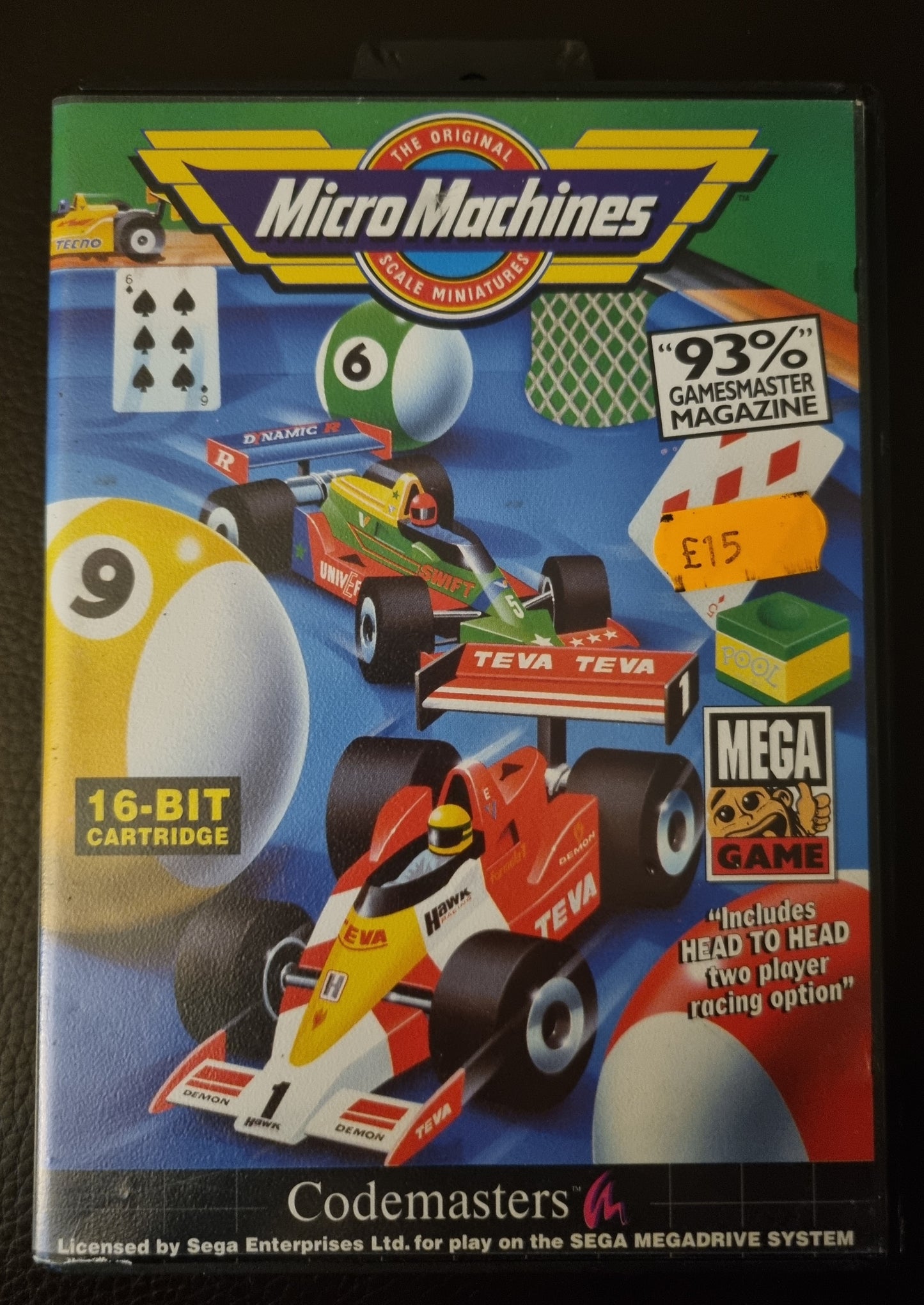Sega Mega Drive Micro Machines boxed with manual