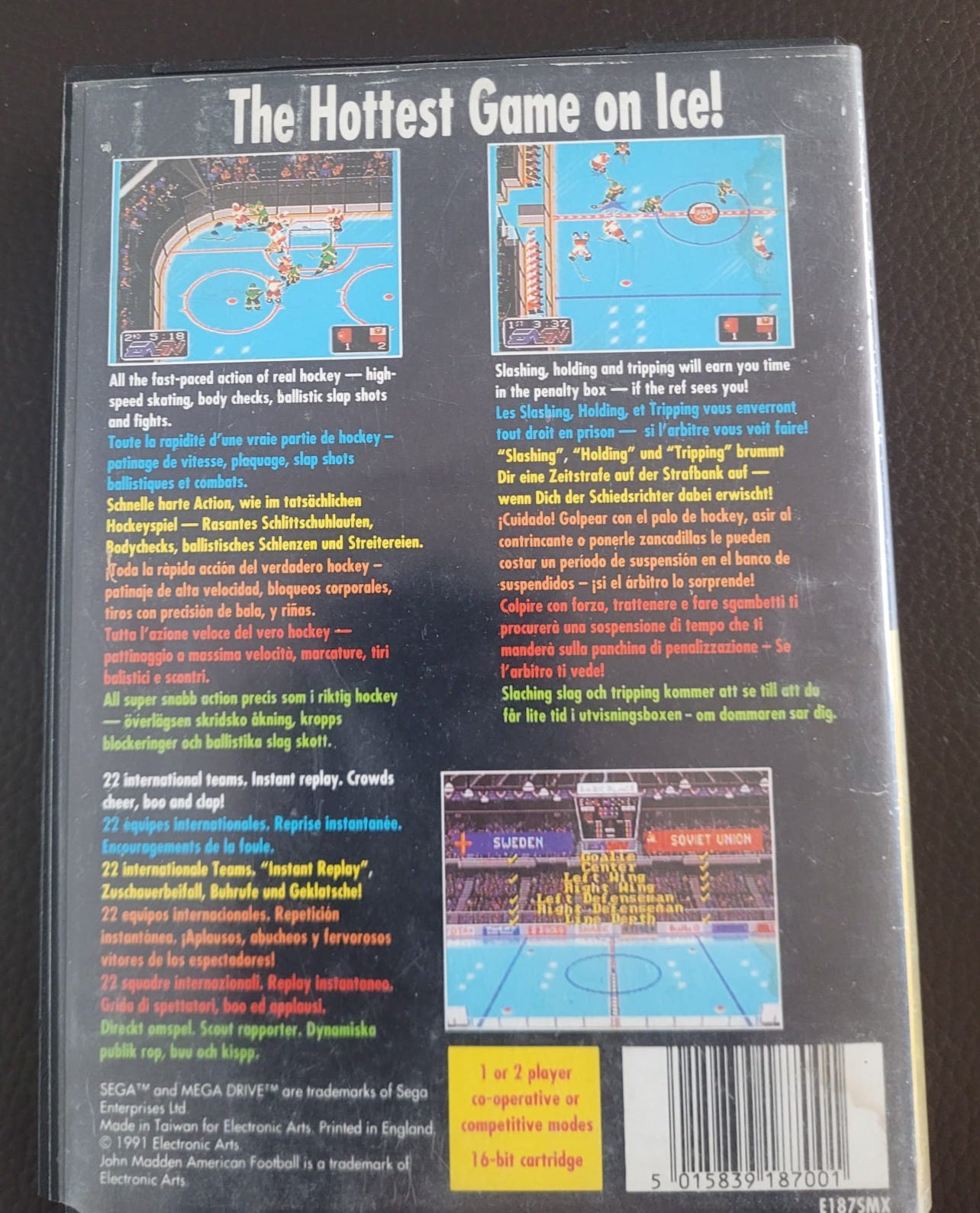 Sega Mega Drive EA Hockey boxed with manual