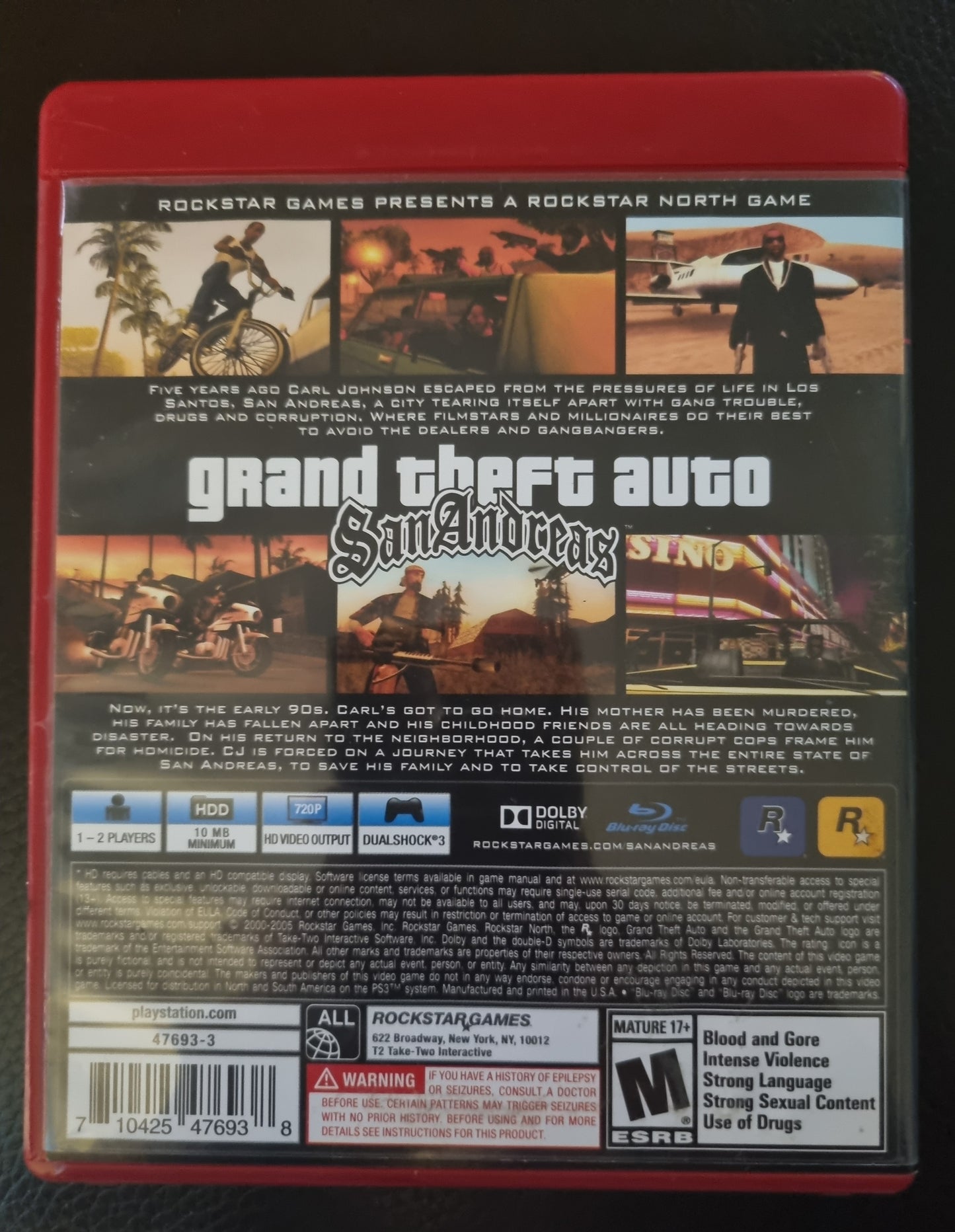 PS3 Grand Theft Auto San Andreas boxed with poster NTSC