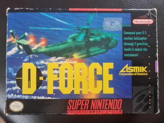 SNES D-Force boxed with manual NTSC