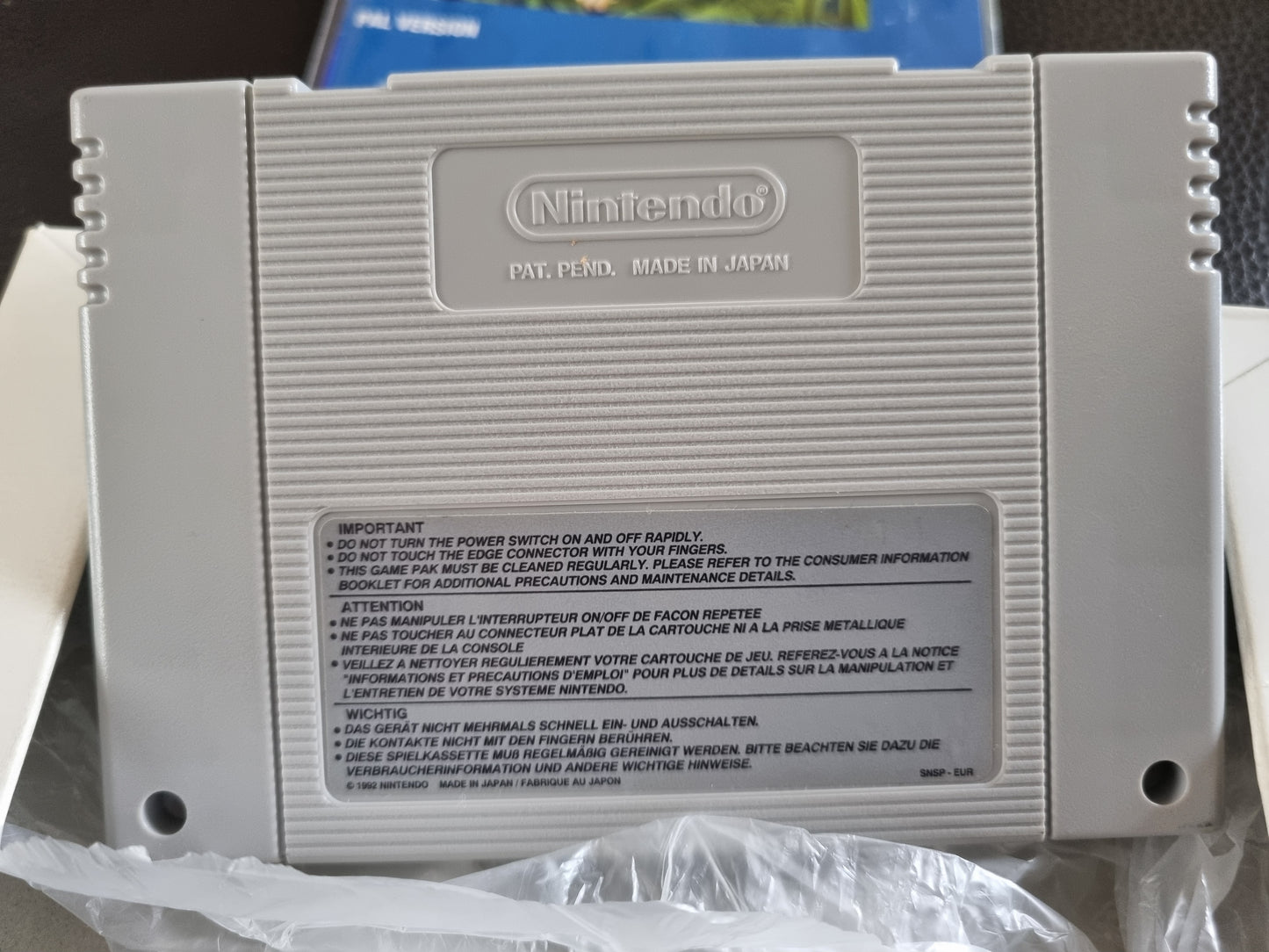 SNES The Jungle Book boxed with manual - rare blue box edition