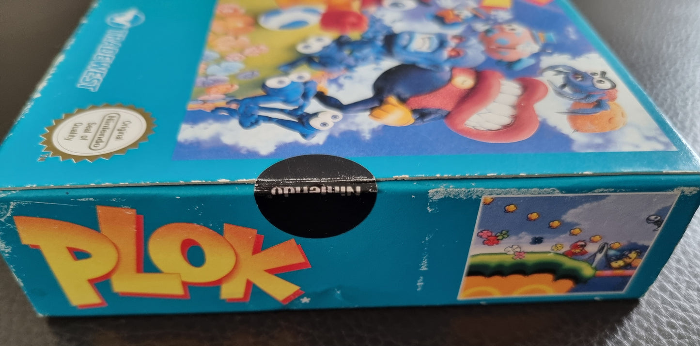 SNES Plok boxed with manual