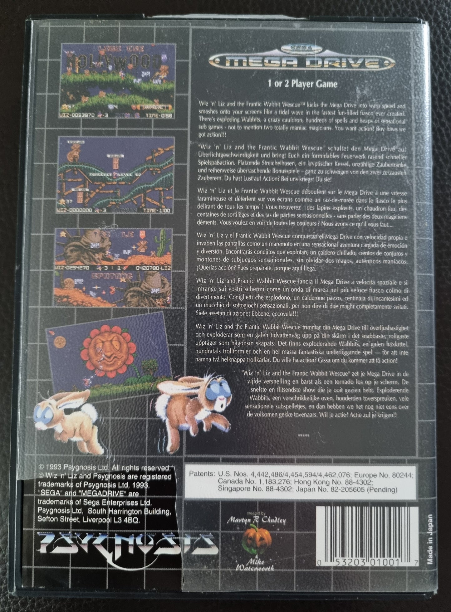 Sega Mega Drive Wiz 'n' Liz boxed with manual