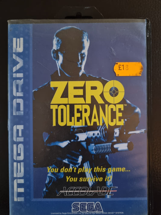 Sega Mega Drive Zero Tolerance boxed with manual