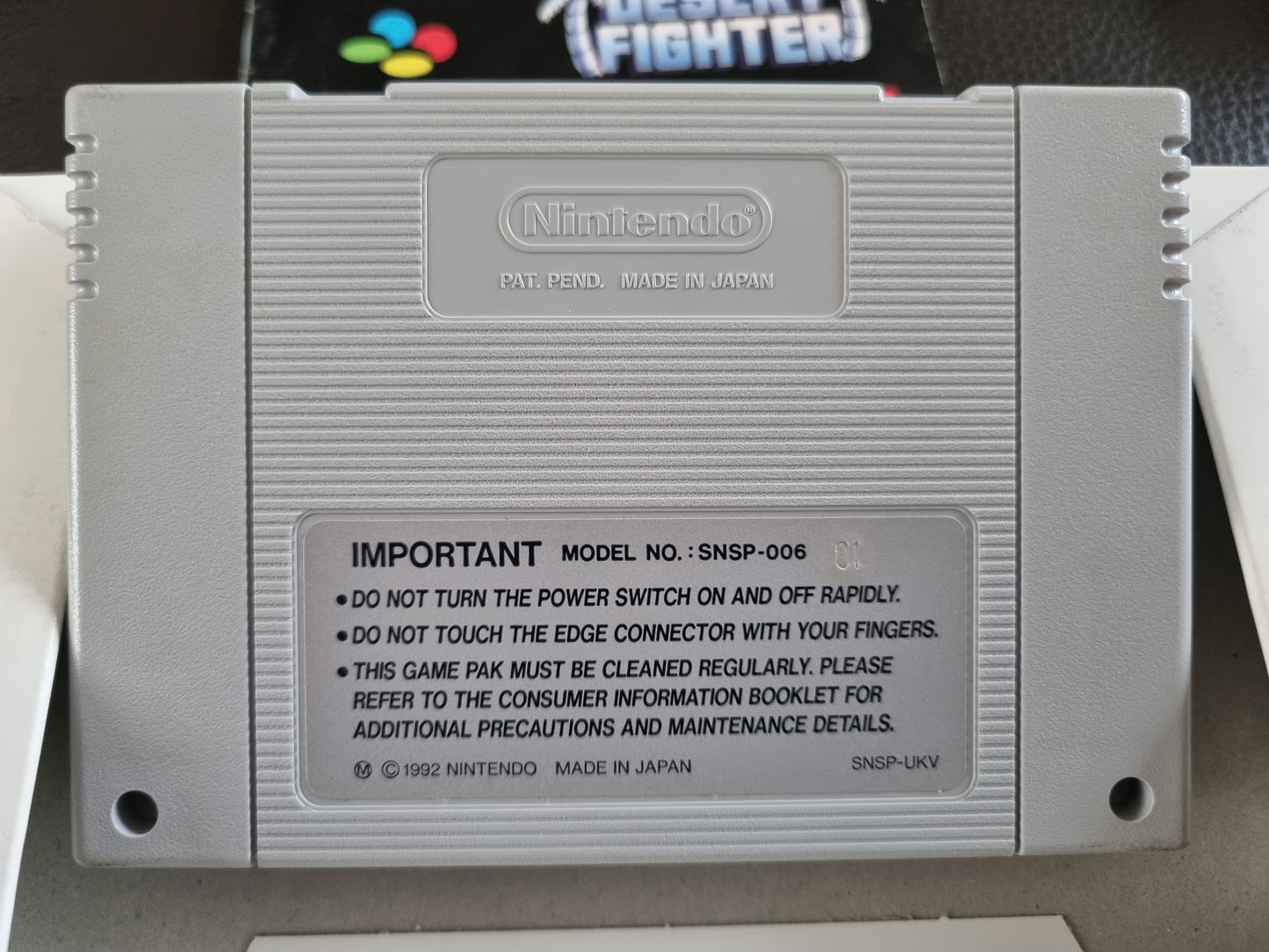 SNES Desert Fighter boxed with manual