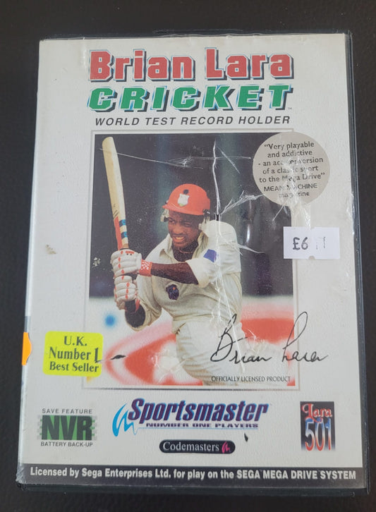 Sega Mega Drive Brian Lara Cricket boxed with manual