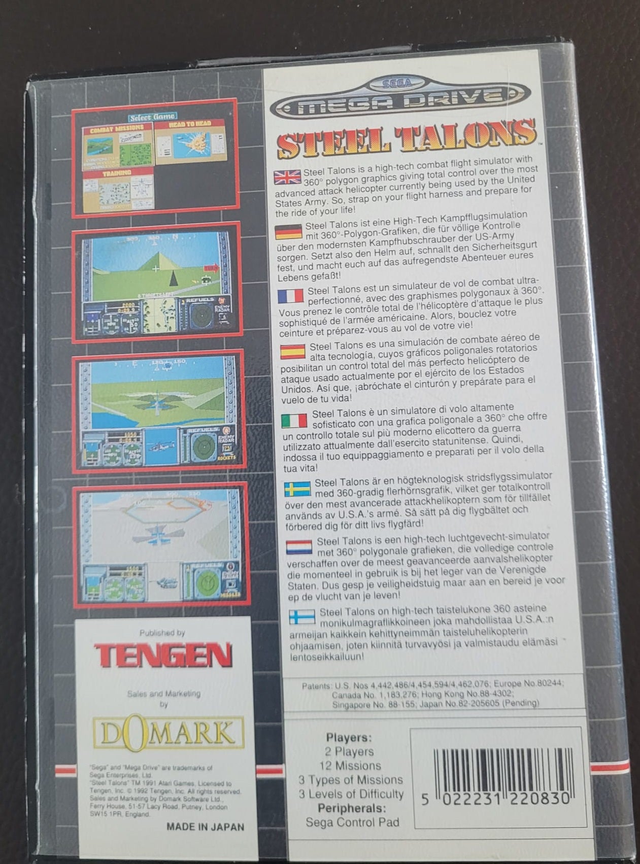 Sega Mega Drive Steel Talons boxed no manual