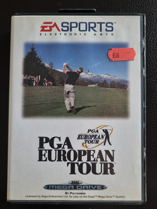 Sega Mega Drive PGA European Tour boxed with manual