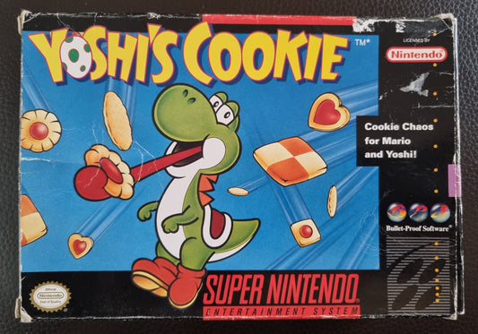 SNES Yoshi's Cookie boxed with manual - NTSC