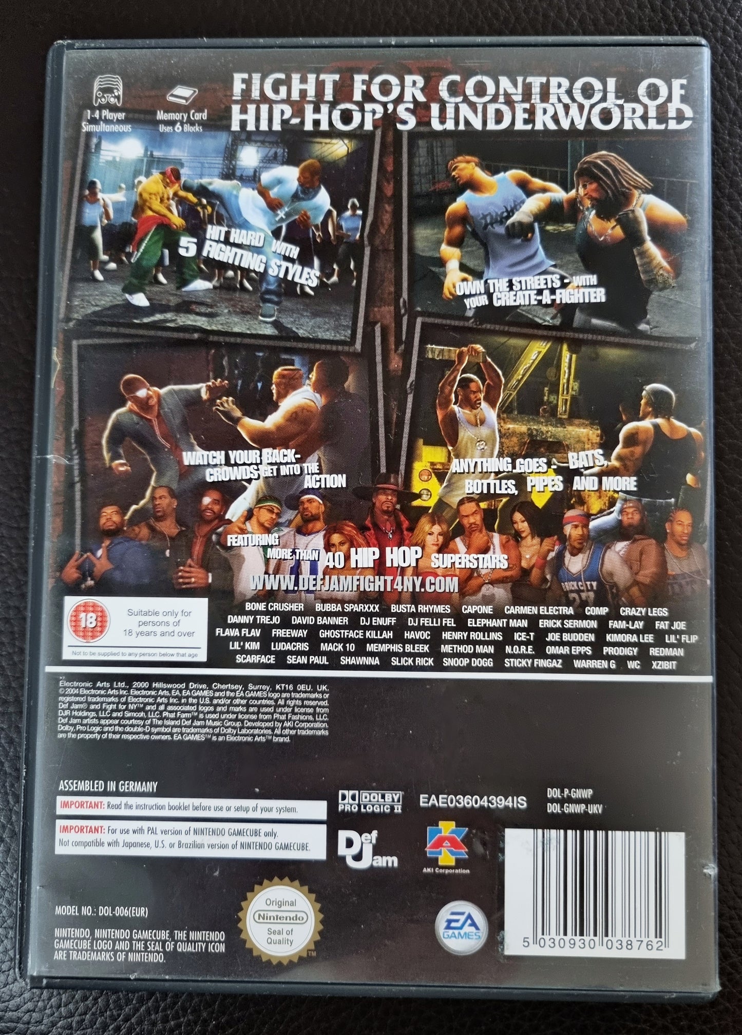 Nintendo GameCube Def Jam Fight For NY - with manual