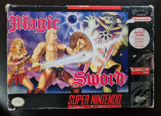 SNES Magic Sword boxed with manual - NTSC