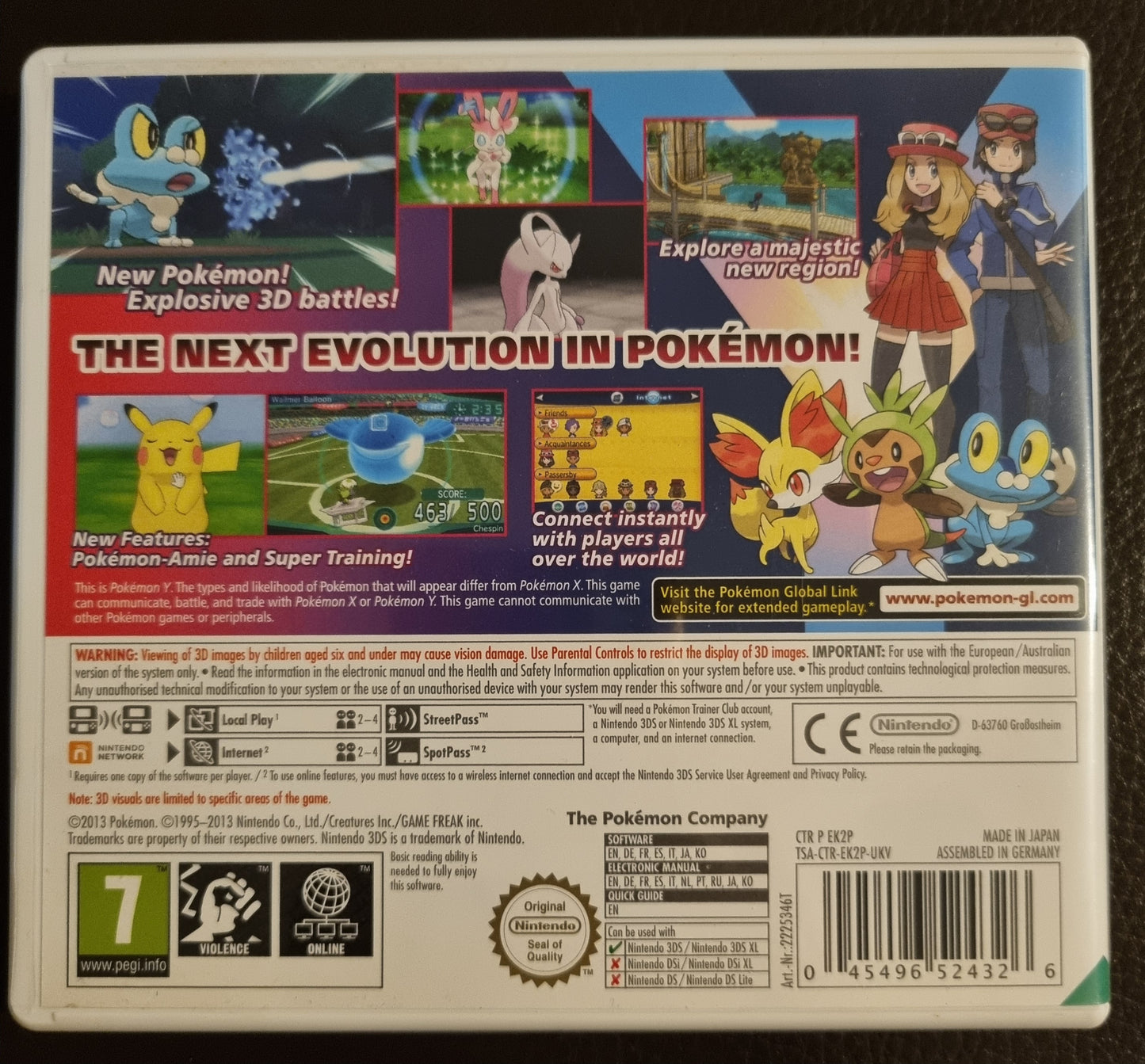 Nintendo 3DS Pokemon Y boxed with manual