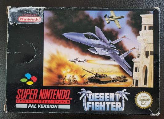 SNES Desert Fighter boxed with manual