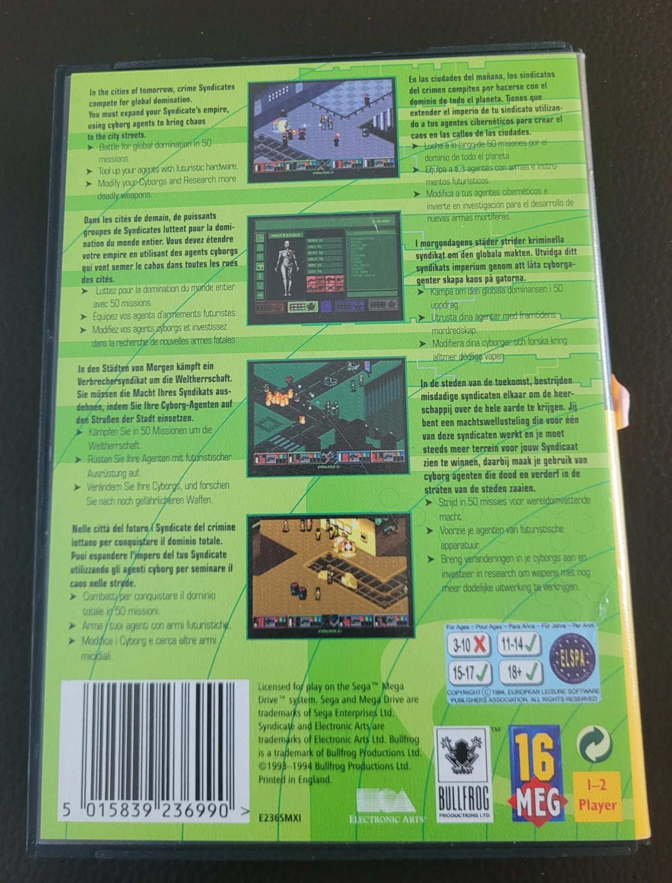 Sega Mega Drive Syndicate boxed with manual