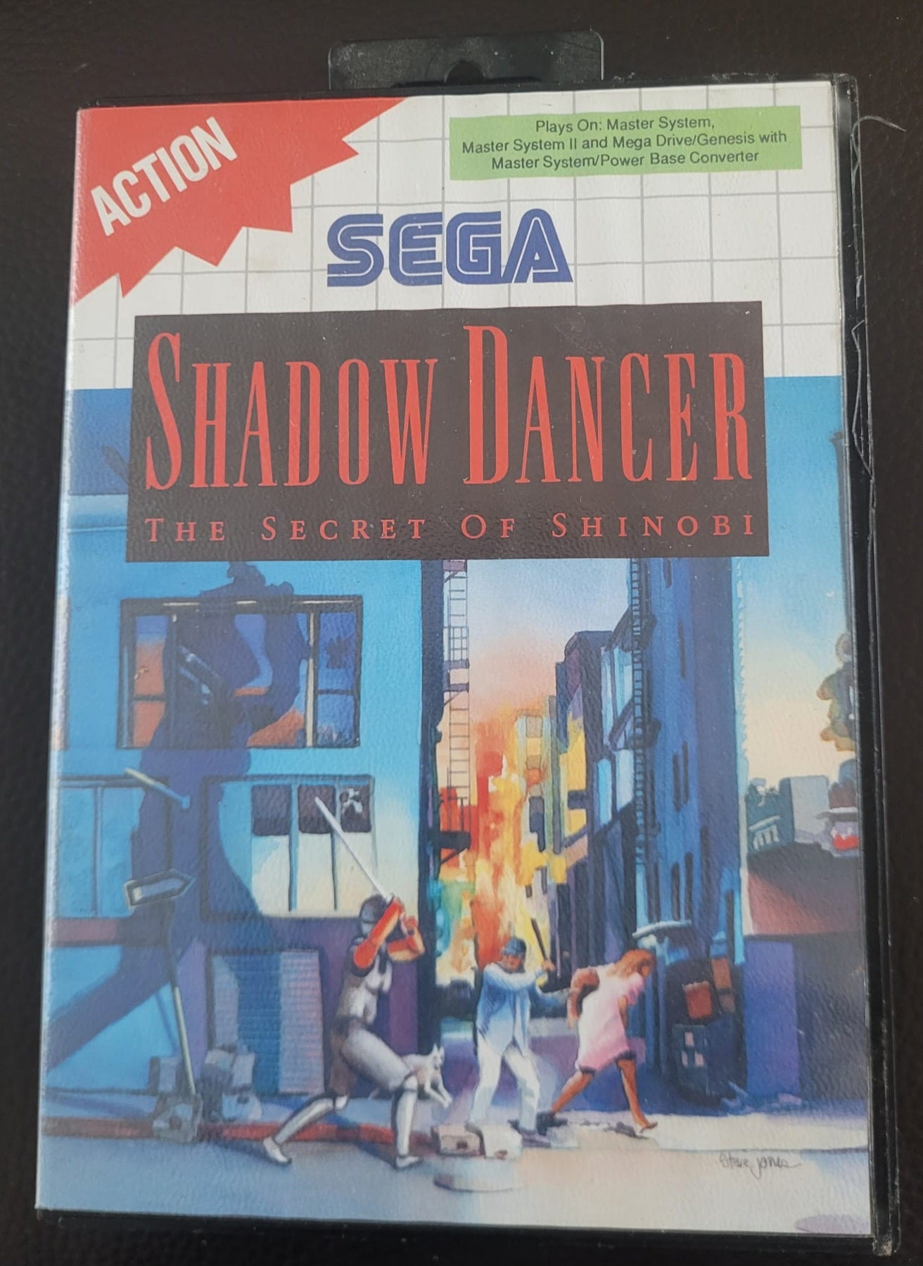 Sega Master System Shadow Dancer boxed with manual