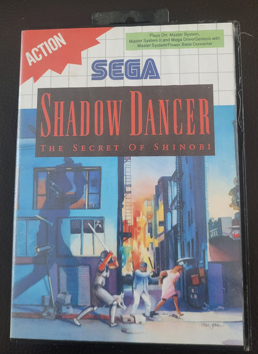 Sega Master System Shadow Dancer boxed with manual