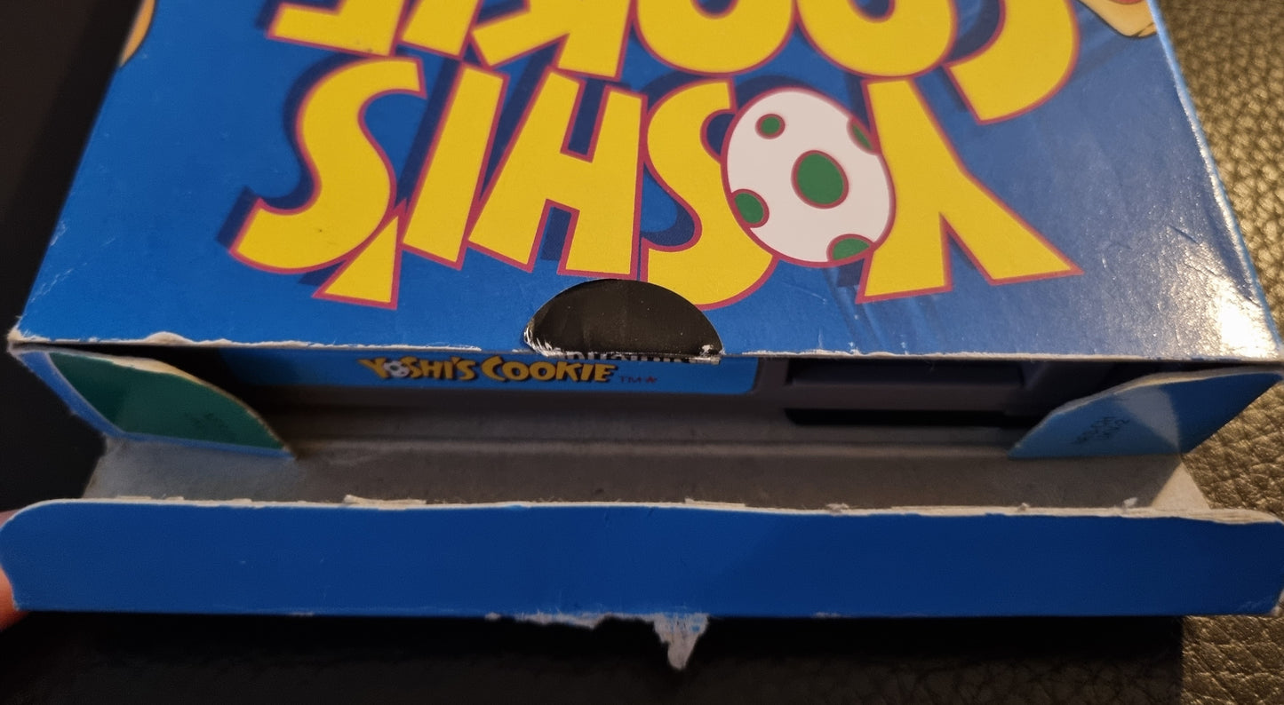 NES Yoshi's Cookie boxed with manual